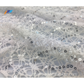 Polyester Water Soluble Embroidered Lace Ladies Dress Fabric